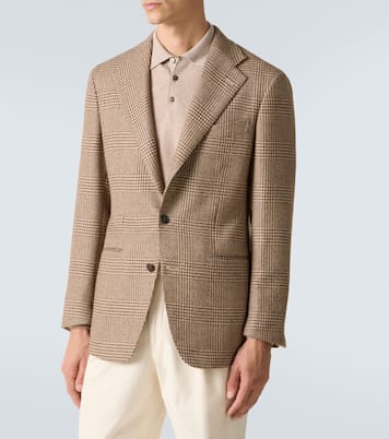 Blazer en alpaga à carreaux  | Saman Amel
