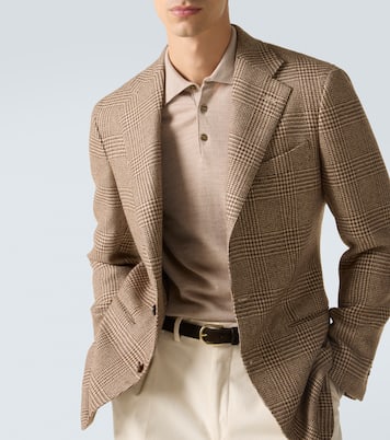 Blazer en alpaga à carreaux  | Saman Amel