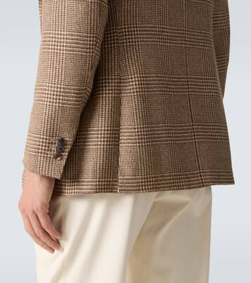 Blazer en alpaga à carreaux  | Saman Amel