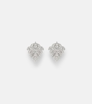 Nowflake 18kt white gold (750/1000) earrings with diamonds | Anita Ko