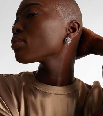 Nowflake 18kt white gold (750/1000) earrings with diamonds | Anita Ko