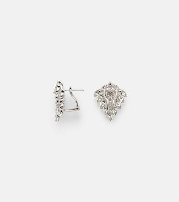 Nowflake 18kt white gold (750/1000) earrings with diamonds | Anita Ko