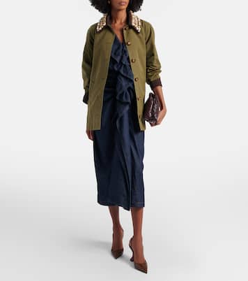 Holli croc-effect leather slingback pumps | Amina Muaddi