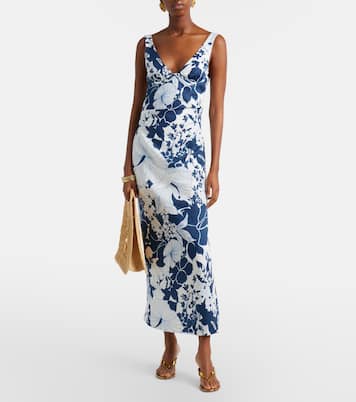 Paradiso floral linen maxi dress | SIR