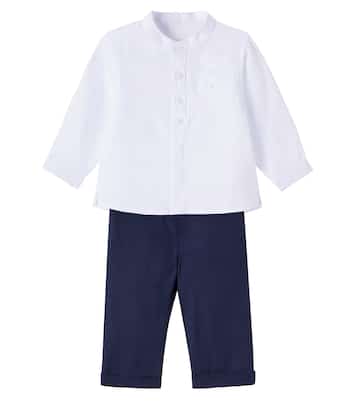 Baby linen shirt and pants set | Tartine et Chocolat