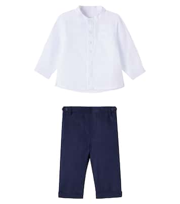 Baby linen shirt and pants set | Tartine et Chocolat