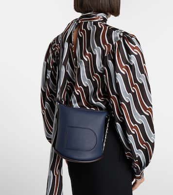 Schultertasche Pin Twist Medium aus Leder | Delvaux