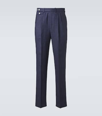 Striped linen tapered pants | Dunhill