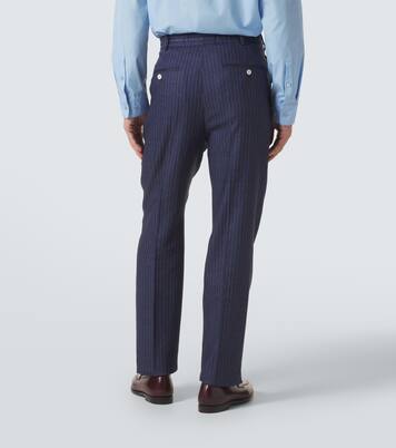 Striped linen tapered pants | Dunhill