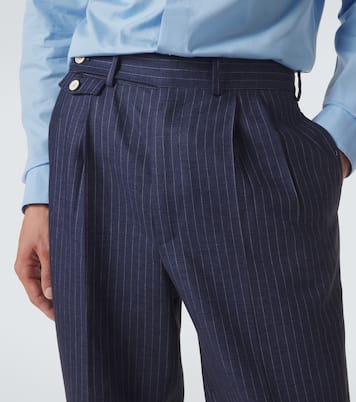 Striped linen tapered pants | Dunhill
