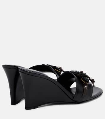 Anee embellished leather wedge mules | Isabel Marant