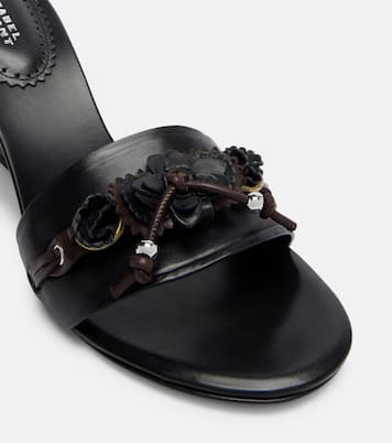 Anee embellished leather wedge mules | Isabel Marant