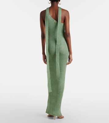 Aretha sequined one-shoulder maxi dress | Bananhot