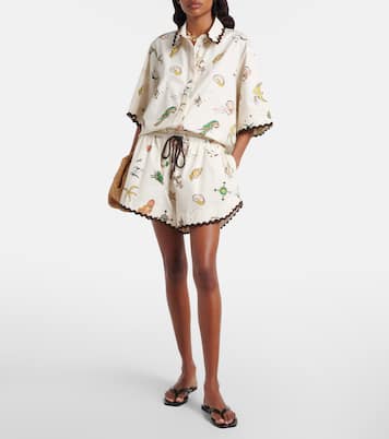 Printed cotton shorts | Alémais