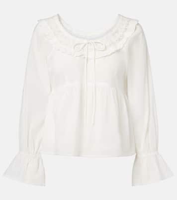Blusa Danielle de algodón con encaje | Posse