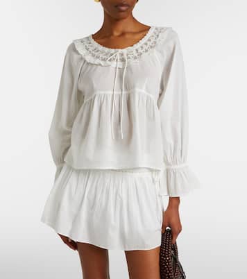 Blusa Danielle de algodón con encaje | Posse