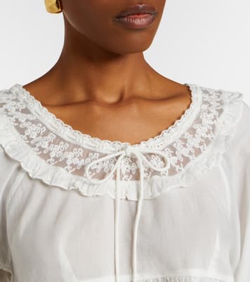 Blusa Danielle de algodón con encaje | Posse