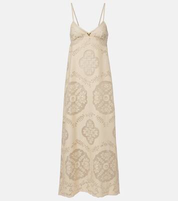 Maxikleid VGold aus einem Baumwollgemisch | Valentino