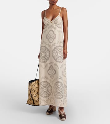 Maxikleid VGold aus einem Baumwollgemisch | Valentino