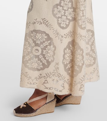 Maxikleid VGold aus einem Baumwollgemisch | Valentino