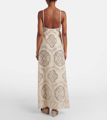 Maxikleid VGold aus einem Baumwollgemisch | Valentino