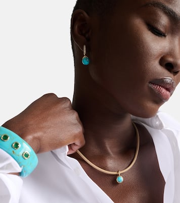 18kt gold pendant necklace with turquoise | Octavia Elizabeth