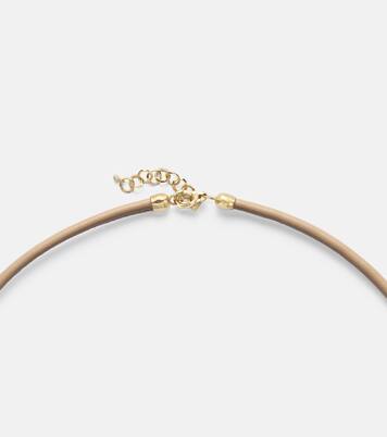 18kt gold pendant necklace with turquoise | Octavia Elizabeth