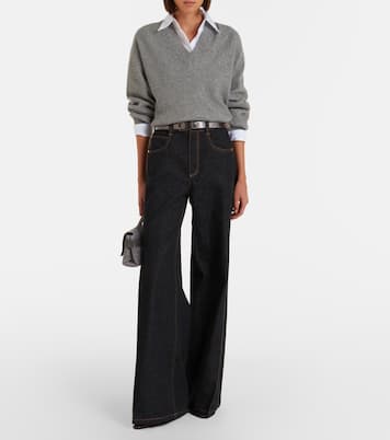 Bolso Small de ante con cuentas Monili | Brunello Cucinelli
