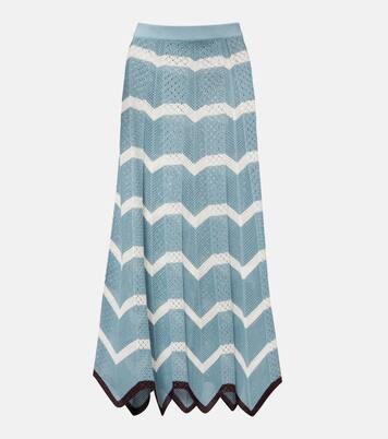 Chevron crochet cotton midi skirt | La DoubleJ