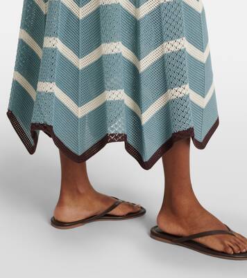 Chevron crochet cotton midi skirt | La DoubleJ