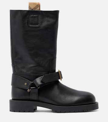 Soft Saddle leather mid-calf boots | Burberry