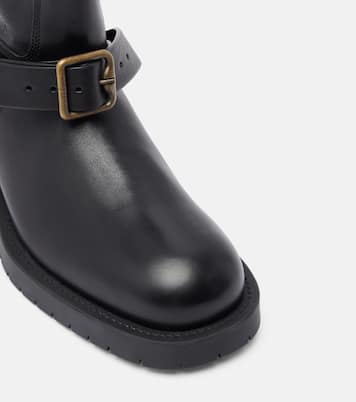 Soft Saddle leather mid-calf boots | Burberry