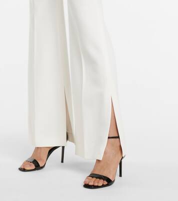 Pantalon Saxley à taille haute en crêpe mélangé | Roland Mouret
