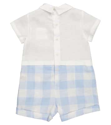 Baby Playsuit aus Leinen | Il Gufo