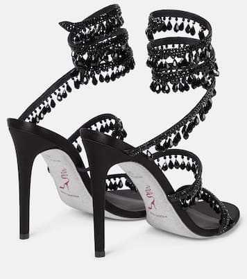 Chandelier embellished satin sandals | Rene Caovilla