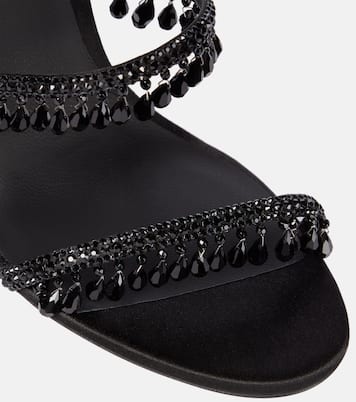 Chandelier embellished satin sandals | Rene Caovilla