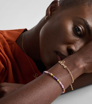 14kt gold zirconia bracelet with diamonds | Sydney Evan