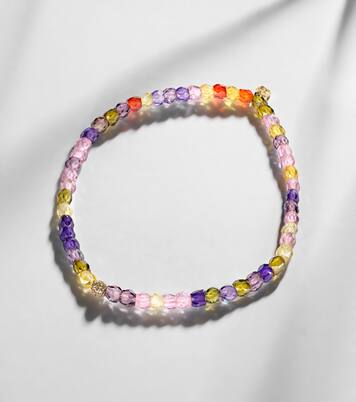 14kt gold zirconia bracelet with diamonds | Sydney Evan