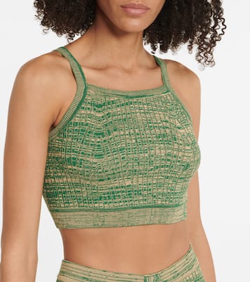 Marl space-dyed crop top | Live The Process