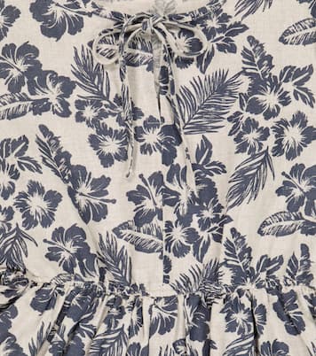 Hibiscus floral linen and cotton dress | The New Society