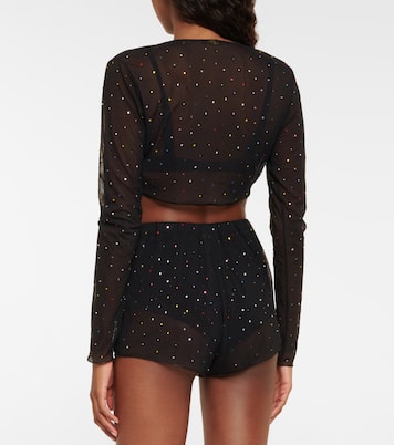 Cropped-Cardigan Gem mit Kristallen | Oséree