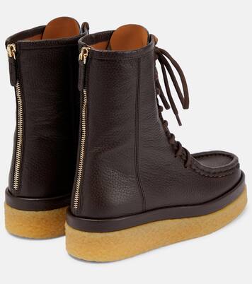 Lace-up leather ankle boots | Chloé