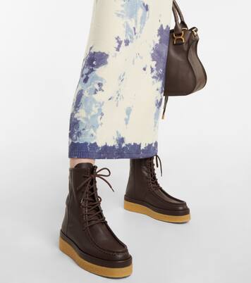 Lace-up leather ankle boots | Chloé