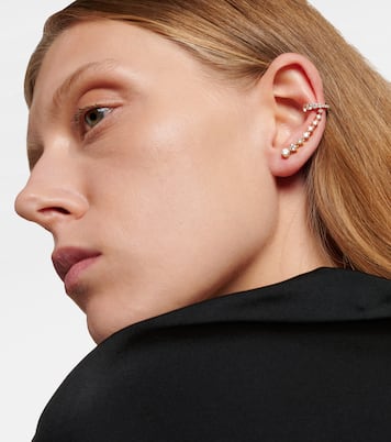 Einzelner Ohrring Sadie aus 18kt Gelbgold mit Diamanten | Melissa Kaye