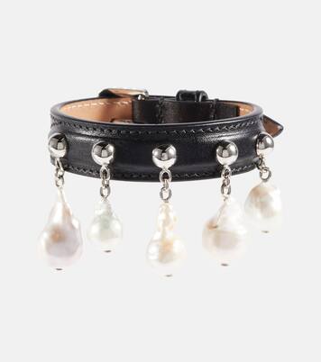 Armband aus Leder mit Zierperlen | Alaïa