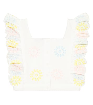 Floral embroidered cotton top | Stella McCartney Kids