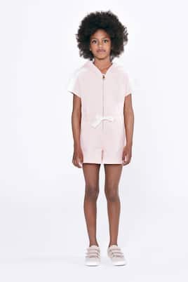 Hooded cotton playsuit | Chloé Kids