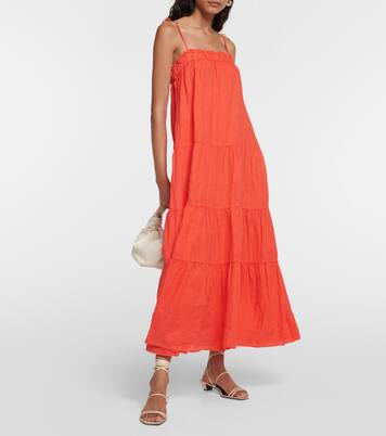 Robe longue Charlie en lin | Velvet