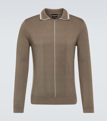 Wool polo top | Giorgio Armani