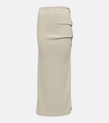 Open Twist ribbed-knit maxi skirt | Christopher Esber